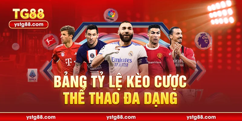 Bảng tỷ lệ kèo cược Thể thao đa dạng